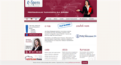 Desktop Screenshot of e-spero.pl
